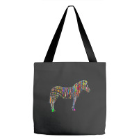 Trending Rainbow Zebra Striped Horse In Sunglasses Tote Bags | Artistshot