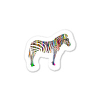 Trending Rainbow Zebra Striped Horse In Sunglasses Sticker | Artistshot