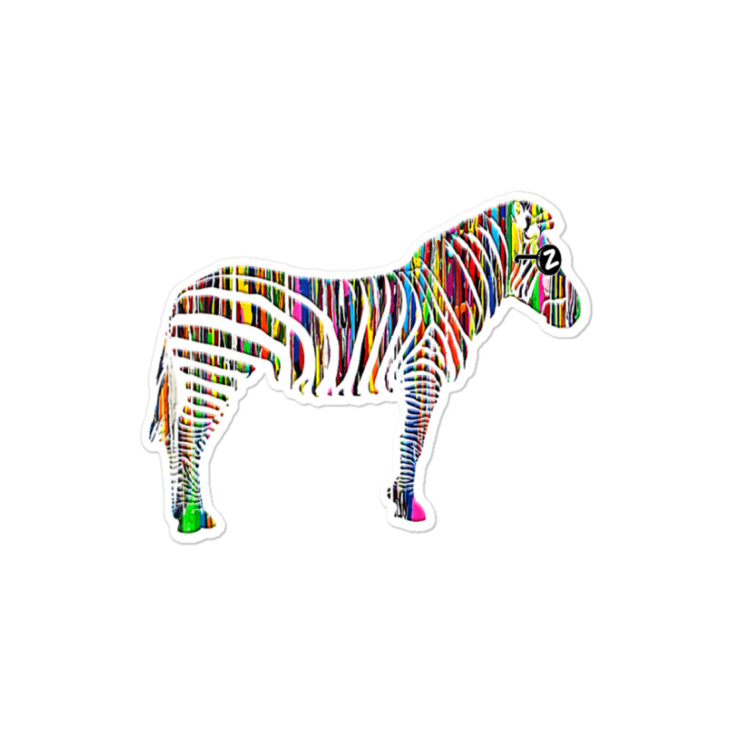 Trending Rainbow Zebra Striped Horse In Sunglasses Sticker | Artistshot