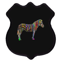 Trending Rainbow Zebra Striped Horse In Sunglasses Shield Patch | Artistshot