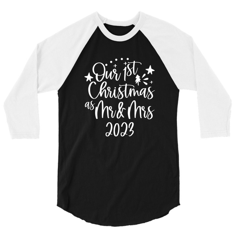 Our First Christmas As Mr Claus & Mrs Claus Est.2023 Couple 3/4 Sleeve Shirt | Artistshot