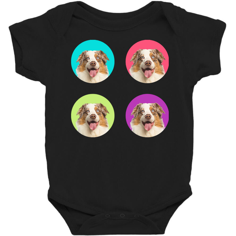 Australian Shepherd T  Shirtcute Australian Shepherd Dog Color Funny A Baby Bodysuit by jaylinjakubowski852 | Artistshot