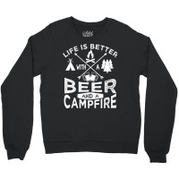 Camping Hoodie Men Women Beer Campfire Graphic Tent Crewneck Sweatshirt | Artistshot