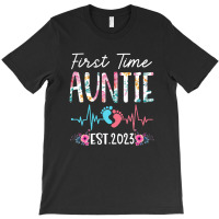 First Time Auntie 2023 Mothers Day Christmas Soon To Be Mom T-shirt | Artistshot