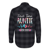 First Time Auntie 2023 Mothers Day Christmas Soon To Be Mom Flannel Shirt | Artistshot