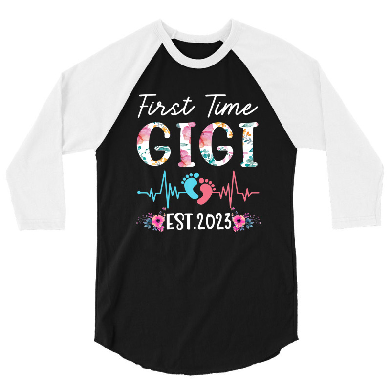 First Time Gigi 2023 Mothers Day Christmas Soon To Be Mom 3/4 Sleeve Shirt | Artistshot