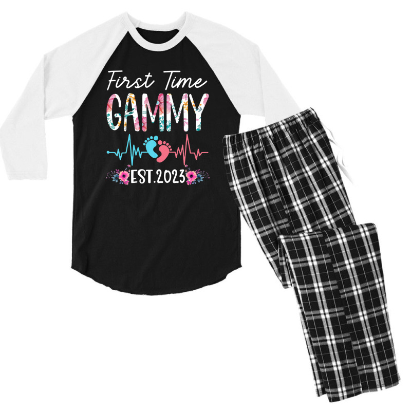 First Time Gammy 2023 Mothers Day Christmas Soon To Be Mom Men's 3/4 Sleeve Pajama Set | Artistshot