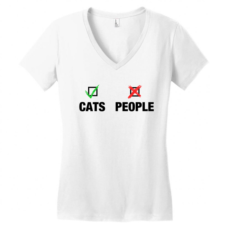 Cats Yes, People No Women's V-Neck T-Shirt by NAE | Artistshot