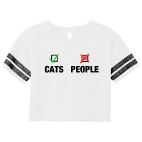 Cats Yes, People No Scorecard Crop Tee | Artistshot