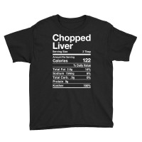 Chopped Liver Nutrition Facts Jewish Kosher Food Hanukkah Youth Tee | Artistshot