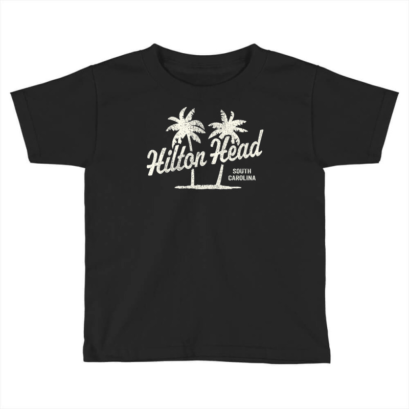 Hilton Head Island South Carolina Vintage 70s Palm Trees Gra Toddler T-shirt by michaelyounger19 | Artistshot