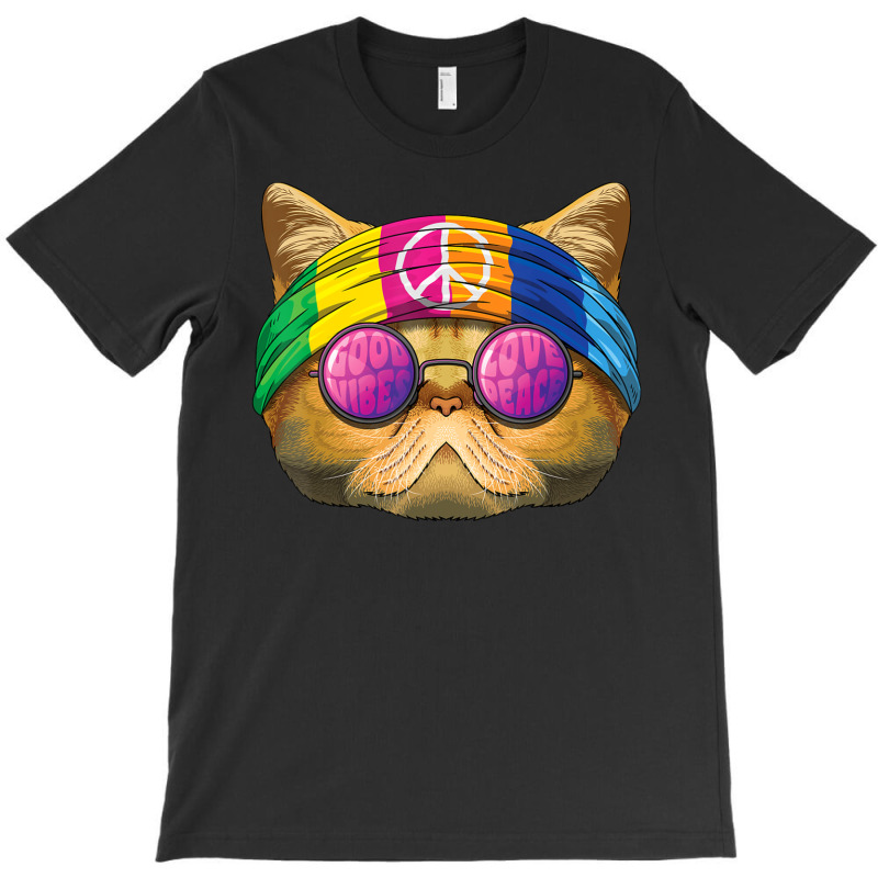 Hippie Exotic Shorthair Love Peace Sign 70s Hippie Cat T-Shirt by michaelyounger19 | Artistshot