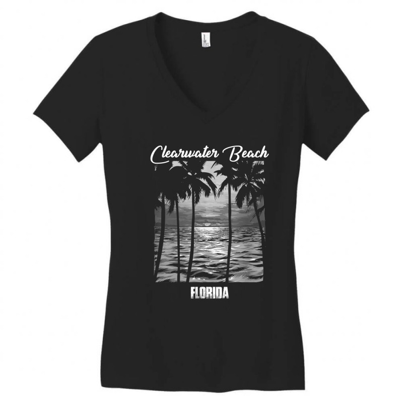 Clearwater Beach Souvenir  Florida Reminder Women's V-Neck T-Shirt by SandraMarianela | Artistshot