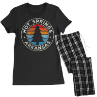 Hot Springs Arkansas Vintage Retro 70s Women's Pajamas Set | Artistshot