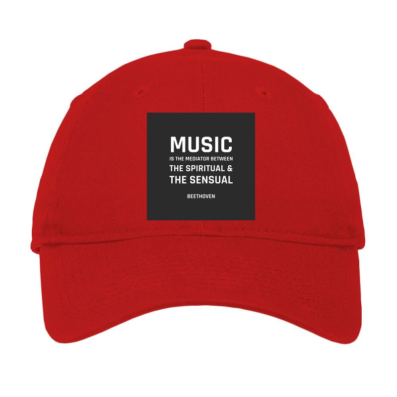 Beethoven Quotes Music Is The Mediator Between The Spiritual And The S Adjustable Cap by imarneracheb | Artistshot