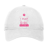 Basketball  Girls Basketball Gift Play Like A Girl Adjustable Cap | Artistshot