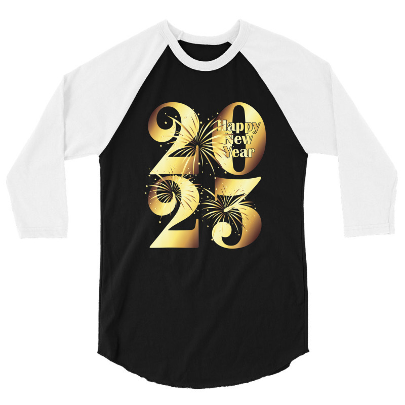 New Year's Eve Fireworks Nye Celebration Happy New Year 2023 3/4 Sleeve Shirt | Artistshot