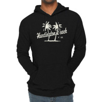 Huntington Beach California Vintage 70s Palm Trees Lightweight Hoodie | Artistshot