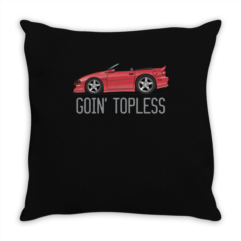 F1 Goin Topless Cayenne Red Throw Pillow | Artistshot