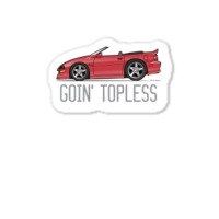 F1 Goin Topless Cayenne Red Sticker | Artistshot