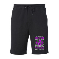 Domestic Violence Awareness Shirt Survivor Gift Design Fleece Short | Artistshot