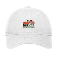 Funny Retro Grinch Before Coffee Christmas Adjustable Cap | Artistshot