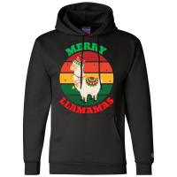 Trending Merry Llamamas-zmhjk Champion Hoodie | Artistshot