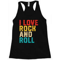 I Love Rock And Roll Distressed Rainbow 70s Retro Vintage Racerback Tank | Artistshot