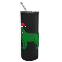 Green Christmas Dog Skinny Tumbler | Artistshot