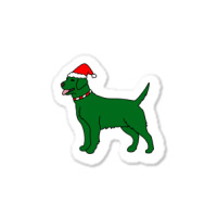 Green Christmas Dog Sticker | Artistshot