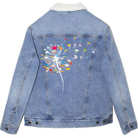 Funny Dandelion Books Gift For Reading Lover Women Girls T Shirt Unisex Sherpa-lined Denim Jacket | Artistshot