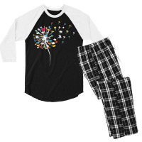 Funny Dandelion Books Gift For Reading Lover Women Girls T Shirt Men's 3/4 Sleeve Pajama Set | Artistshot