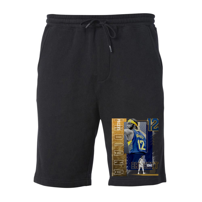 Oshae Brissett Basketball Paper Poster Pacers 2 Fleece Short | Artistshot