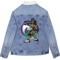 Futuristic Exosuit Super Soldier 5 Unisex Sherpa-lined Denim Jacket | Artistshot