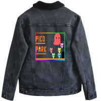 Pico Park Game Merch Boy Unisex Sherpa-lined Denim Jacket | Artistshot