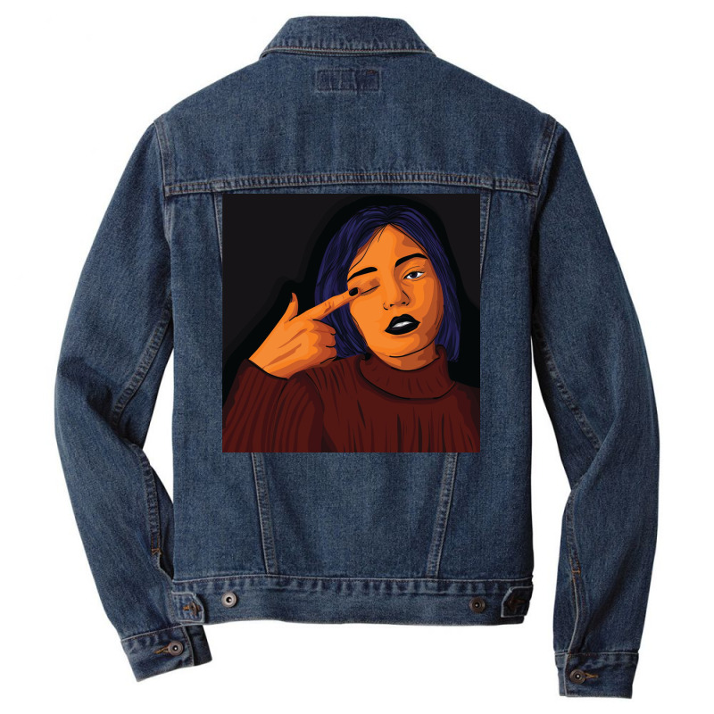 Make A Face Men Denim Jacket | Artistshot