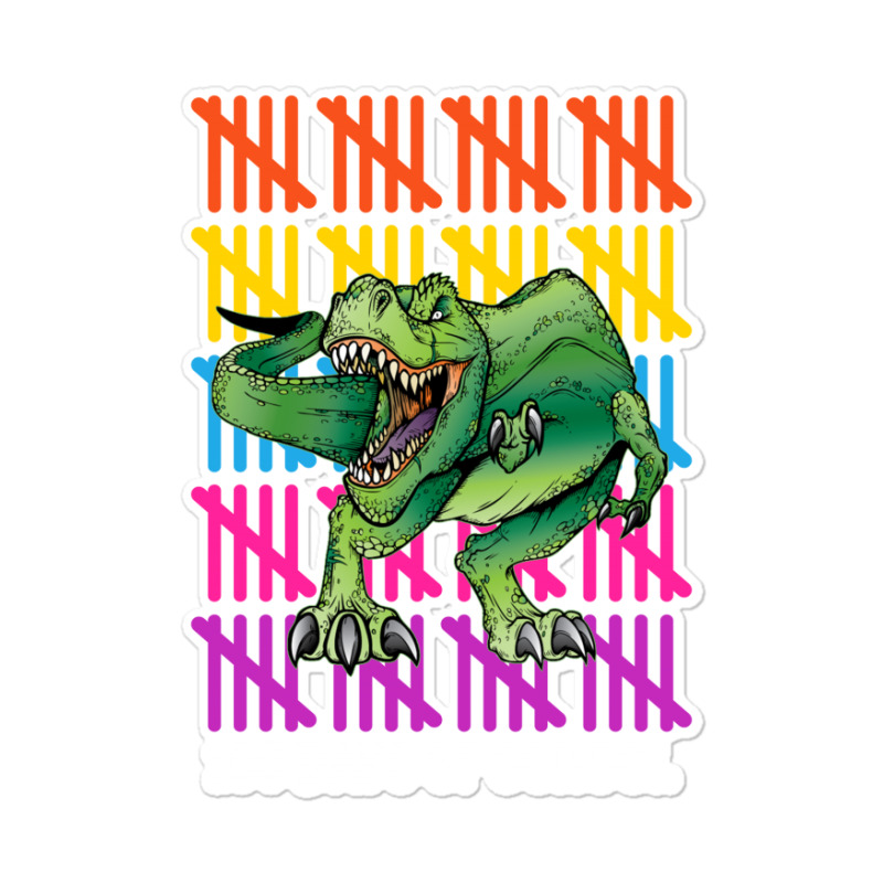 100 Days Of School T Rex For Dark Sticker | Artistshot