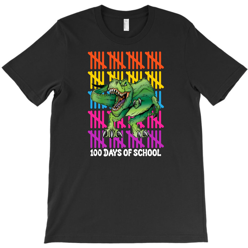 100 Days Of School T Rex For Dark T-shirt | Artistshot