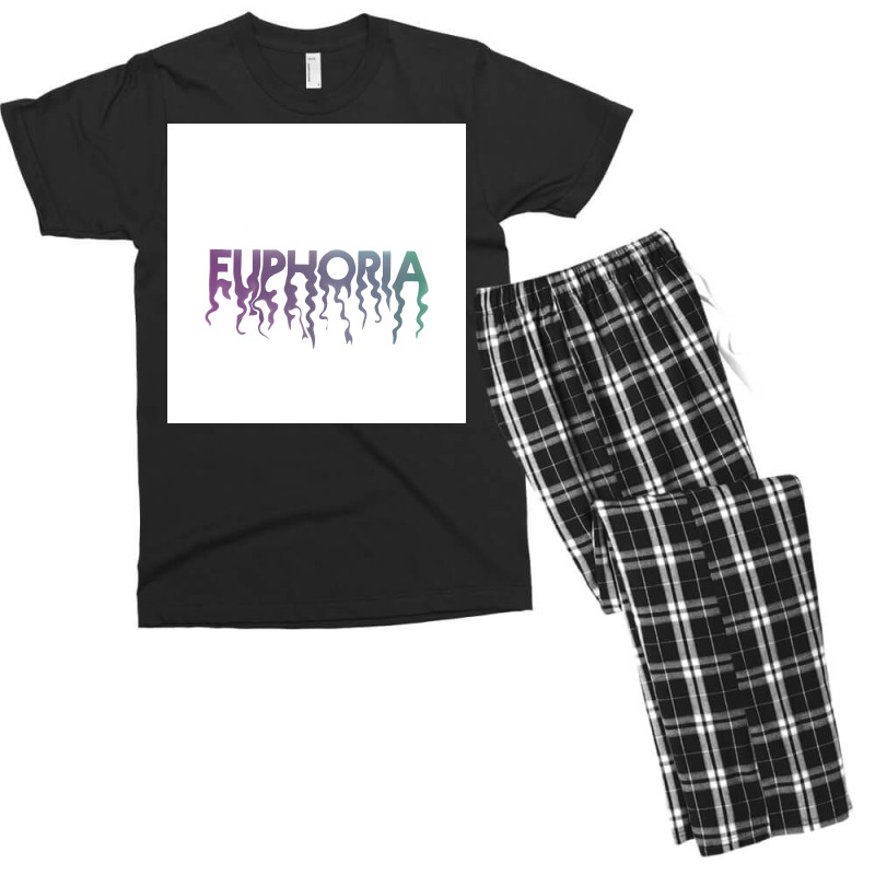 Euphoria Melting Title Gradient Poster Blue Men's T-shirt Pajama Set | Artistshot