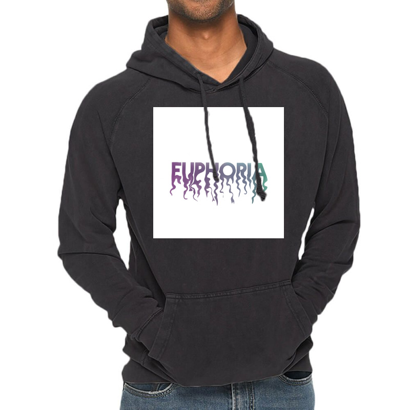 Euphoria Melting Title Gradient Poster Blue Vintage Hoodie | Artistshot