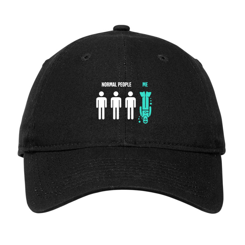 Normal People, Me  Funny Scuba Diving Design Adjustable Cap by JAYWANADAVIS | Artistshot