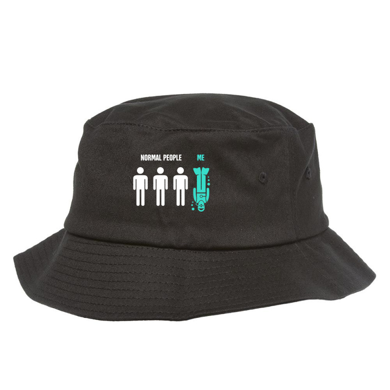 Normal People, Me  Funny Scuba Diving Design Bucket Hat by JAYWANADAVIS | Artistshot