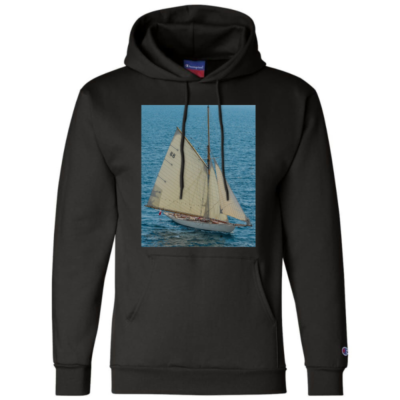 White Sailing Ship Champion Hoodie | Artistshot