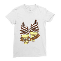 Ice Cream Chocolatte Cone Ladies Fitted T-shirt | Artistshot