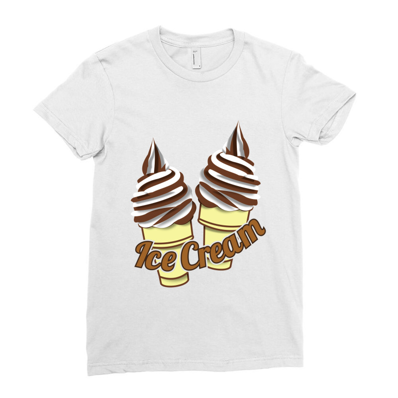 Ice Cream Chocolatte Cone Ladies Fitted T-Shirt by ririnai | Artistshot