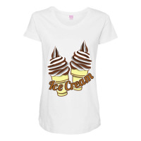 Ice Cream Chocolatte Cone Maternity Scoop Neck T-shirt | Artistshot