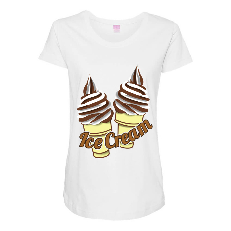 Ice Cream Chocolatte Cone Maternity Scoop Neck T-shirt by ririnai | Artistshot