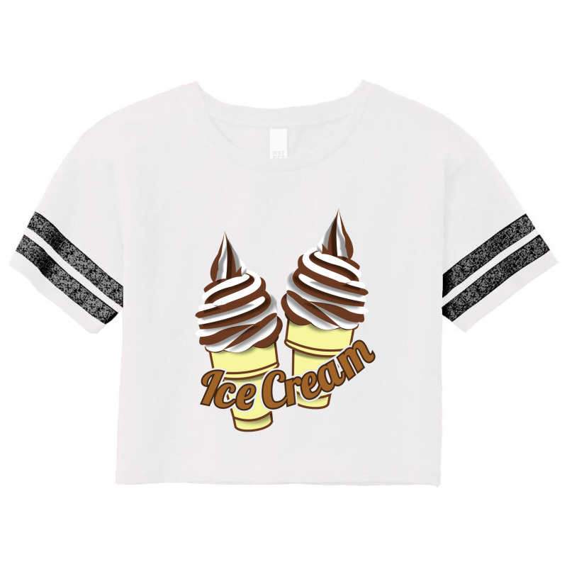 Ice Cream Chocolatte Cone Scorecard Crop Tee by ririnai | Artistshot