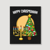 Happy Chrismukkah Christmas Hanukkah Channukah Portrait Canvas Print | Artistshot