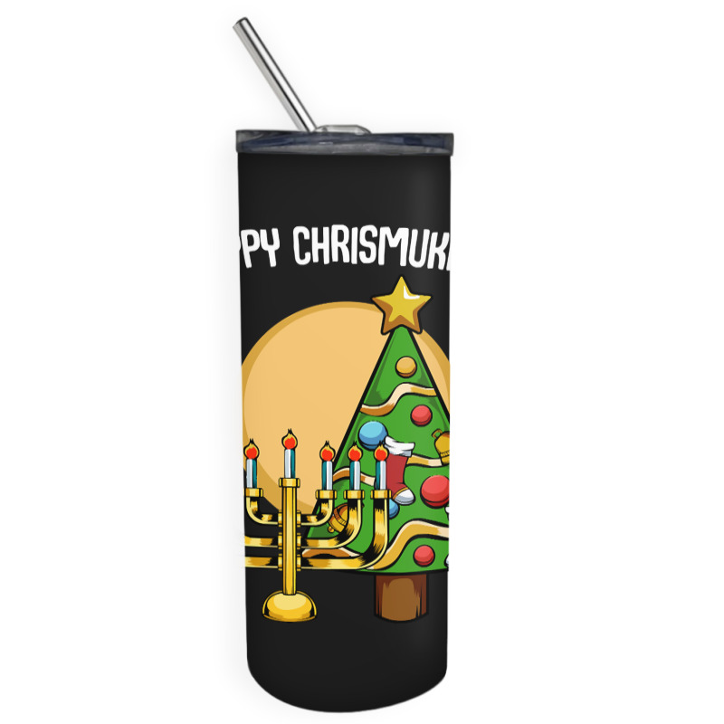 Happy Chrismukkah Christmas Hanukkah Channukah Skinny Tumbler | Artistshot